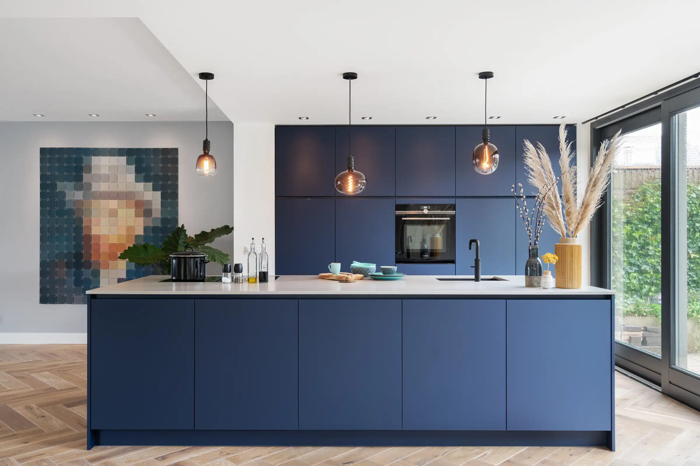 BEDA blauwe moderne keuken